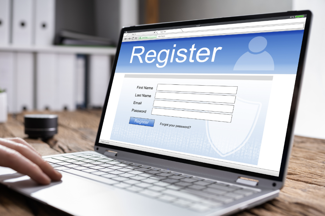 A screenshot showing important registration details or guidelines.